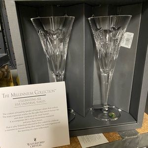 COPY - Waterford Millennium Toasting Flute UNIVERSAL Celebration